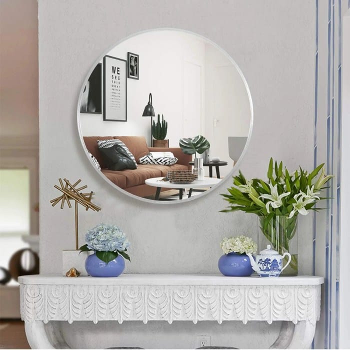 Mirrors round mounted alloy bathrooms